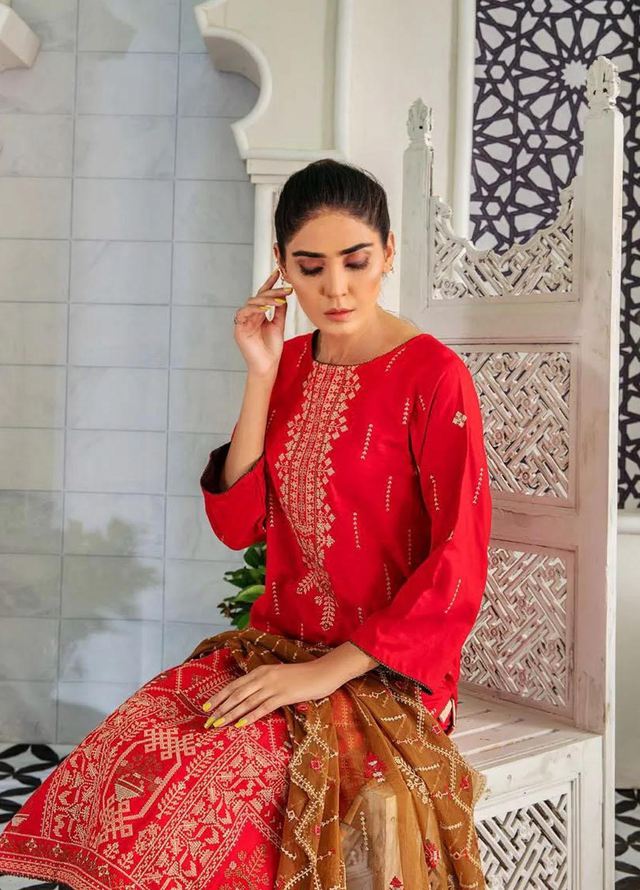 Noir By Humdum Embroidered Linen Suits Unstitched 3 Piece HD22N D-04 - Winter Collection