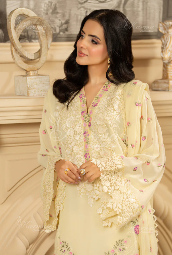ROOHI KARMA- Butter Cream Yellow
