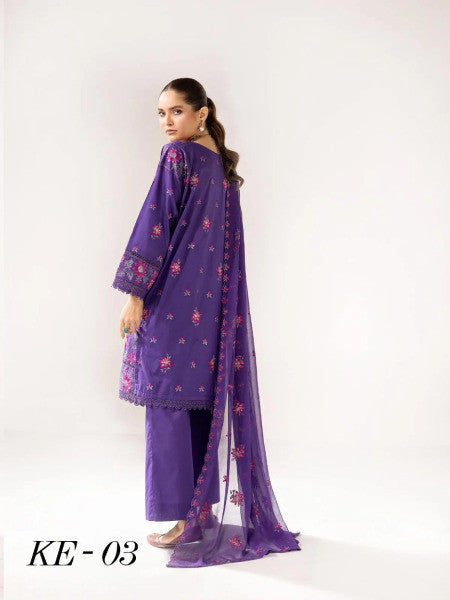 ELEGANCE BY KHOOBSURAT UN-STITCHED 3PC | KE-03