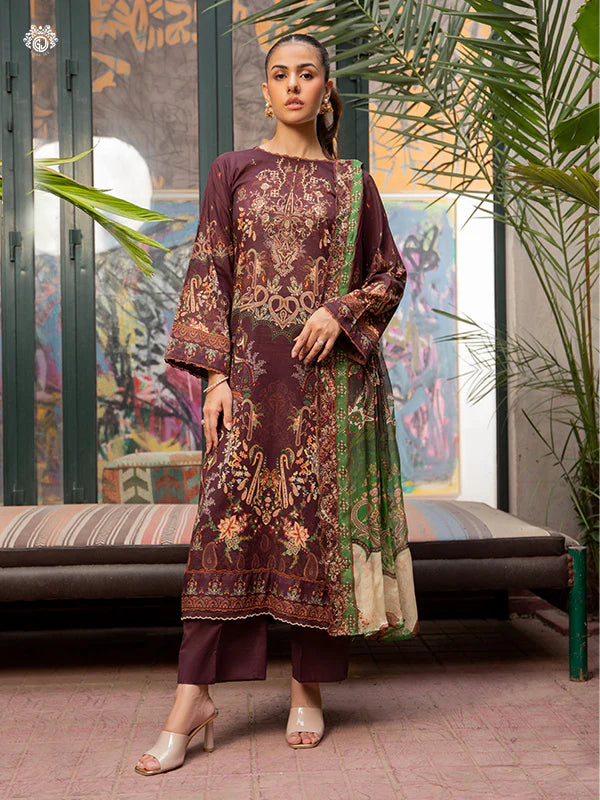 Akira By Gulljee Printed Embroidered Lawn Collection - D7