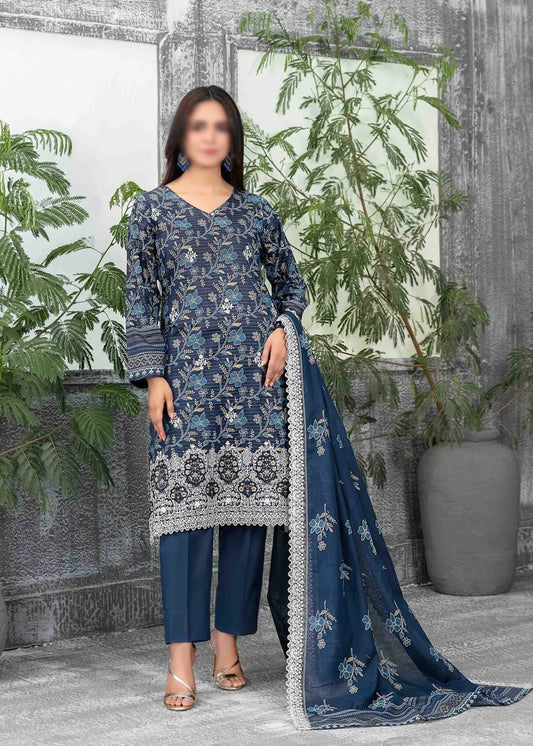 Sameeha Emb Paste Print Cutwork Dupatta By Tawakkal Fab D-1922