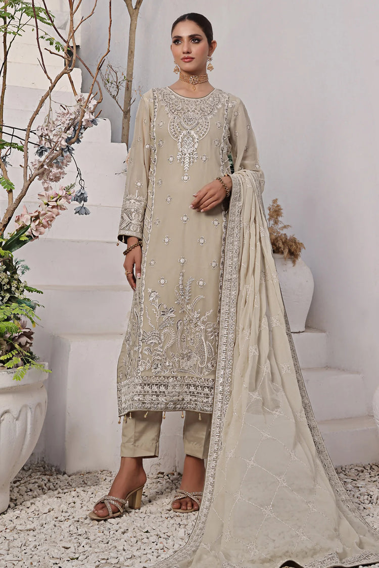 Fleur By Soghat Unstitched 3 Piece Festive Emb Luxury Chiffon Collection'2024-SF-07