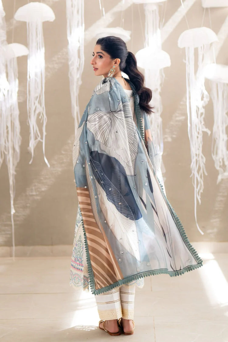 SAAGAR BY AABYAAN LUXURY FESTIVE LAWN | ZAIRA