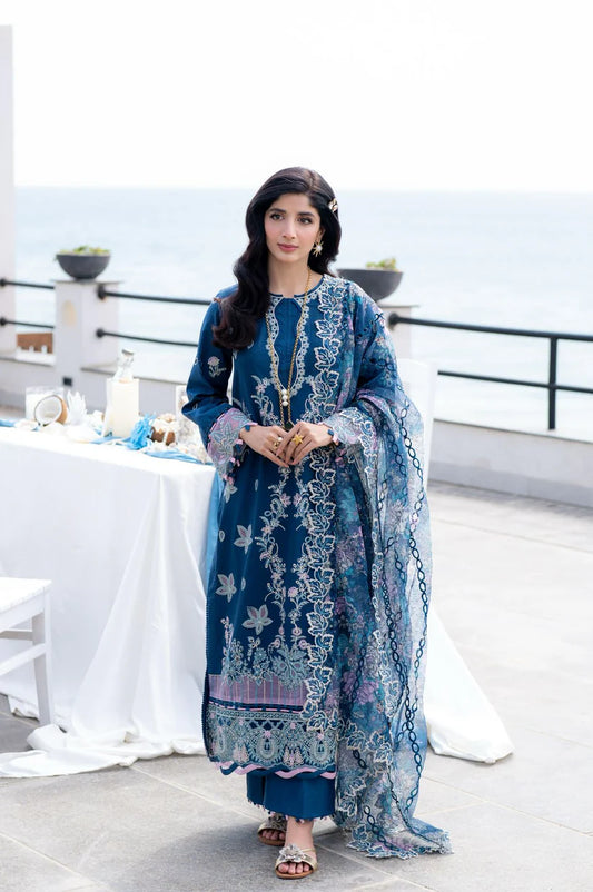 SAAGAR BY AABYAAN LUXURY FESTIVE LAWN | AZURA