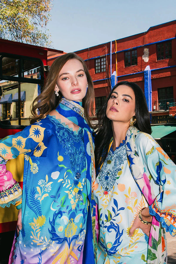 LA DOLCE BY HEMLINE UN-STITCHED 3PC | FLORAL PARADISE