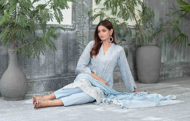 Sameeha Emb Paste Print Cutwork Dupatta By Tawakkal Fab D-1923