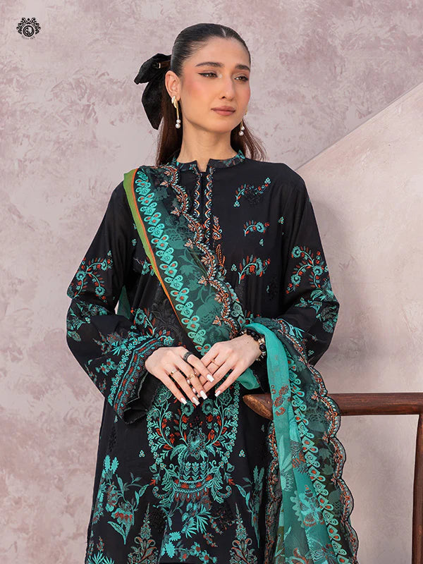 Mahlij By Gulljee Printed Embroidered Lawn Collection - D08