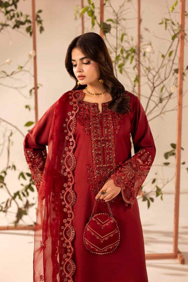 ZARDOZI EID EDTION - 08 BRICK RED