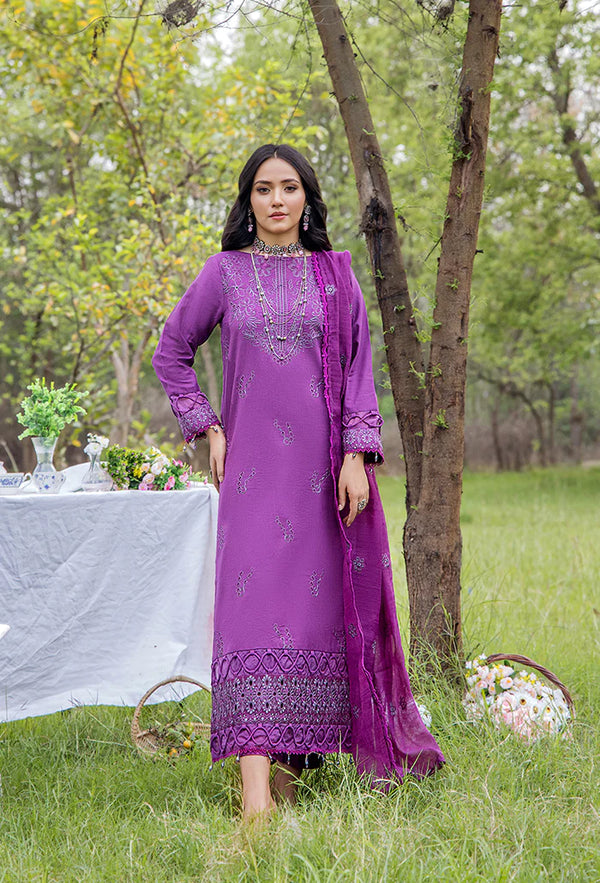 MAAH RUK LAWN EMBROIDERED UN-STITCHED BY HUMDUM-MR-08