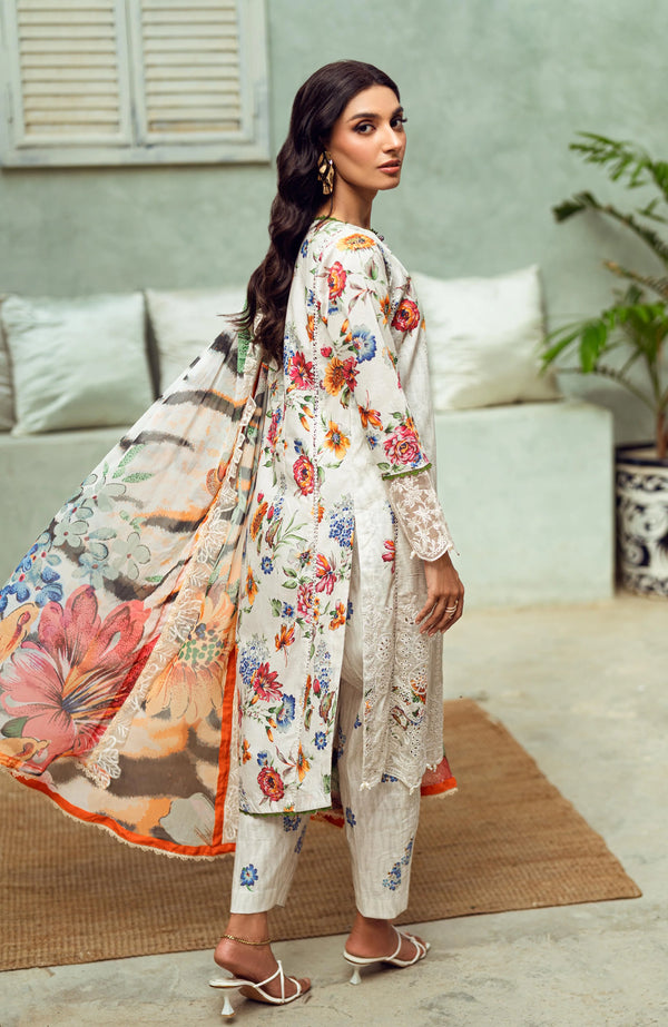 ALZOHAIB SUNSHINE BLOOM PRINTKARI UN-STITCHED 3PC | D-05