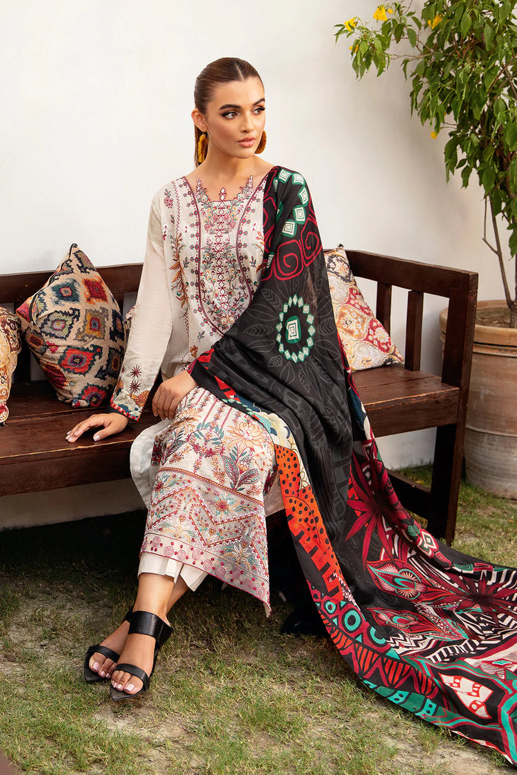 MASHAAL BY RAMSHA LUXURY LAWN-3PC | L-1208