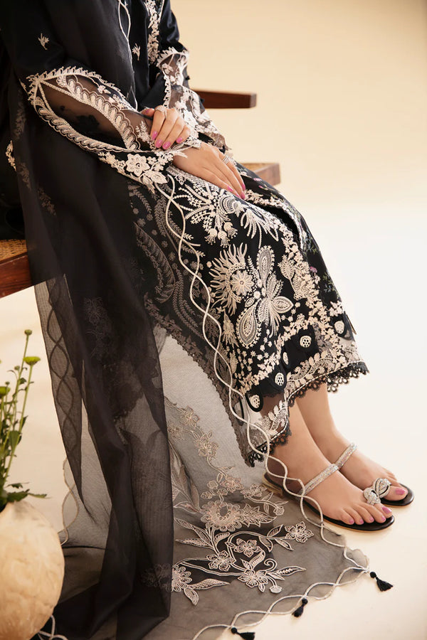 QLINEKARI BY QALAMKAR UN-STICHED 3PC|SQ-03 MARWA