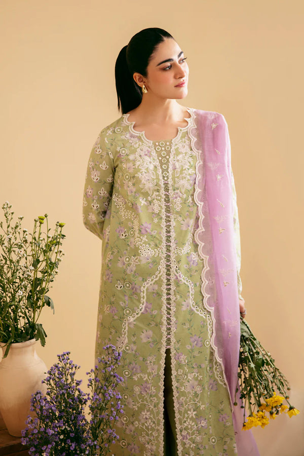 QLINEKARI BY QALAMKAR UN-STICHED 3PC|SQ-10 VEHJA
