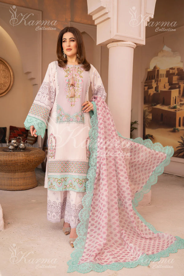 KARMA NAQSH- OYSTER PINK