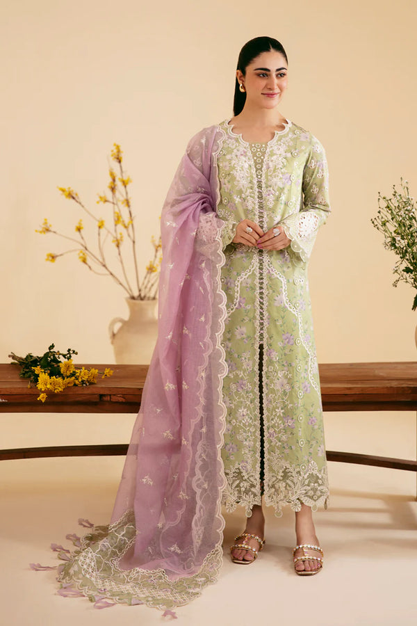 QLINEKARI BY QALAMKAR UN-STICHED 3PC|SQ-10 VEHJA