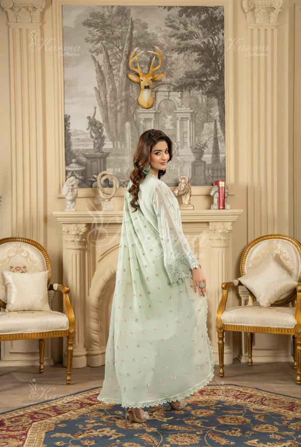 ROOHI KARMA- Pastel Sage Green