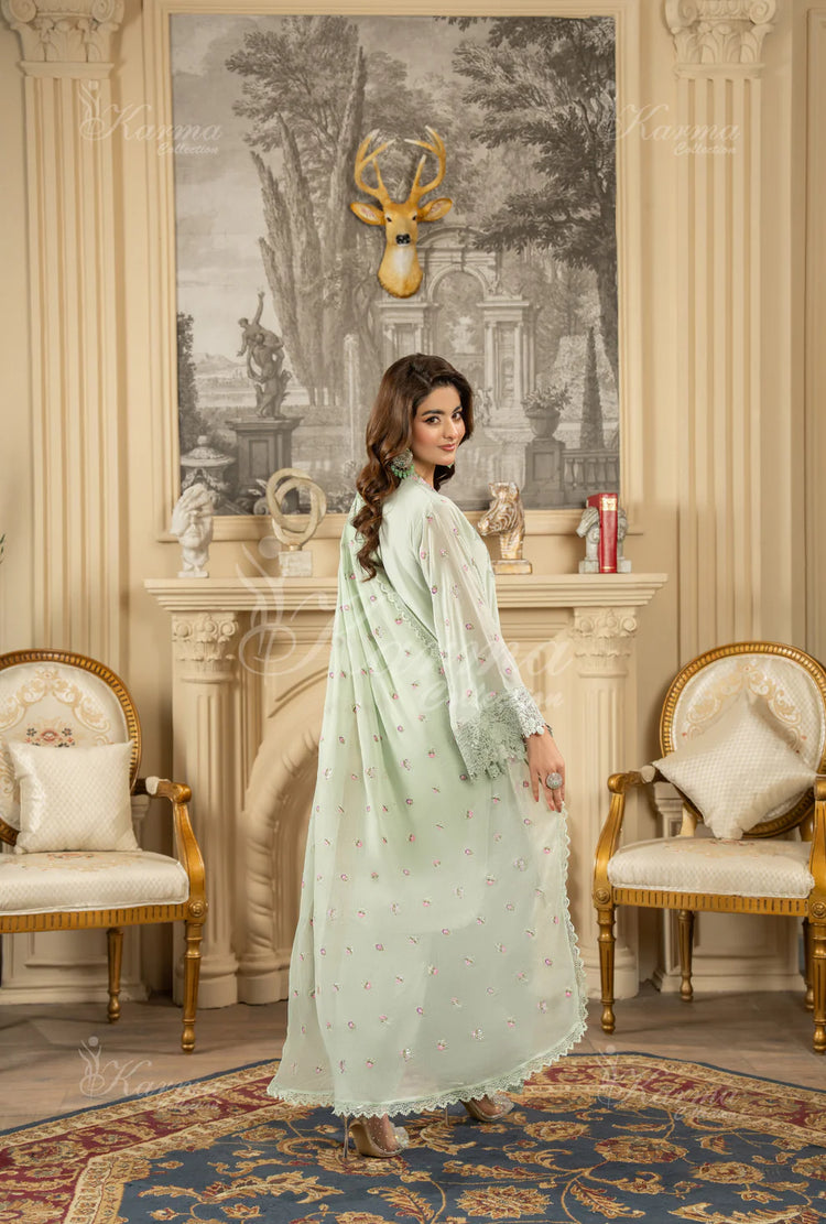 ROOHI KARMA- Pastel Sage Green