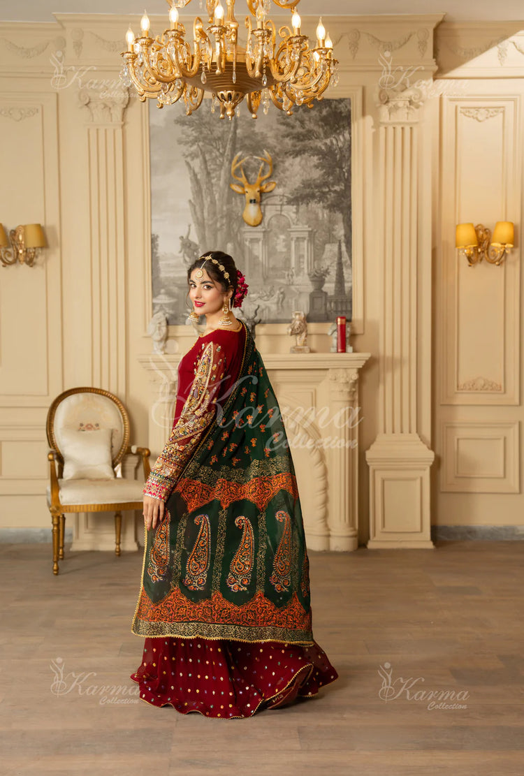 ROOHI KARMA- Oxblood Maroon