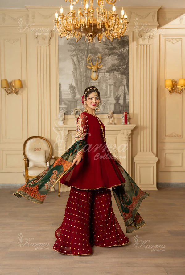 ROOHI KARMA- Oxblood Maroon