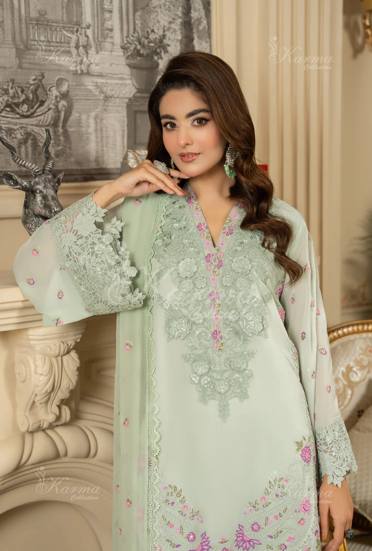ROOHI KARMA- Pastel Sage Green