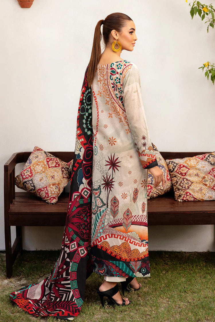 MASHAAL BY RAMSHA LUXURY LAWN-3PC | L-1208