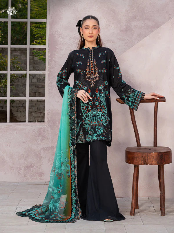 Mahlij By Gulljee Printed Embroidered Lawn Collection - D08