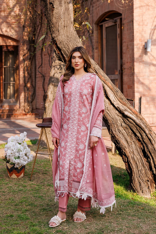 FARASHA DASTOOR UN-STICHED 3PC|PEARL MIST