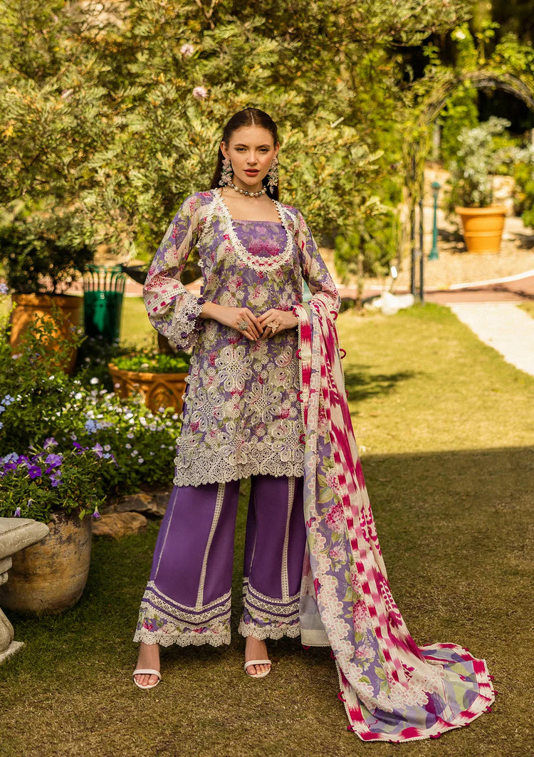 ELAF PRINT CHIKANKARI UN-STITCHED 3PC | ELK-02A