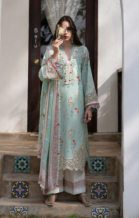 AJR Printkari 25 Lawn | Aqua