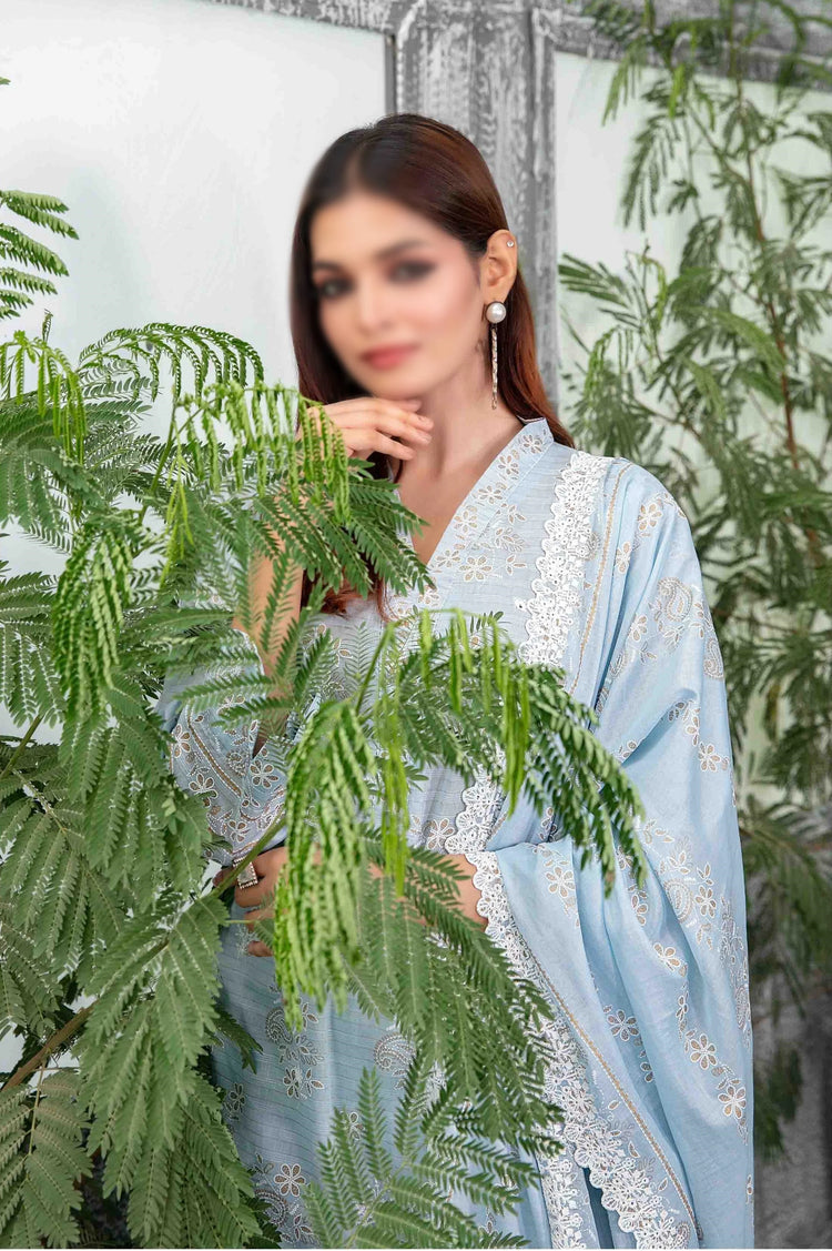 Sameeha Emb Paste Print Cutwork Dupatta By Tawakkal Fab D-1923