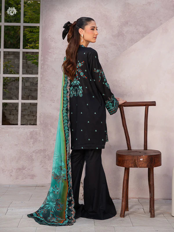 Mahlij By Gulljee Printed Embroidered Lawn Collection - D08