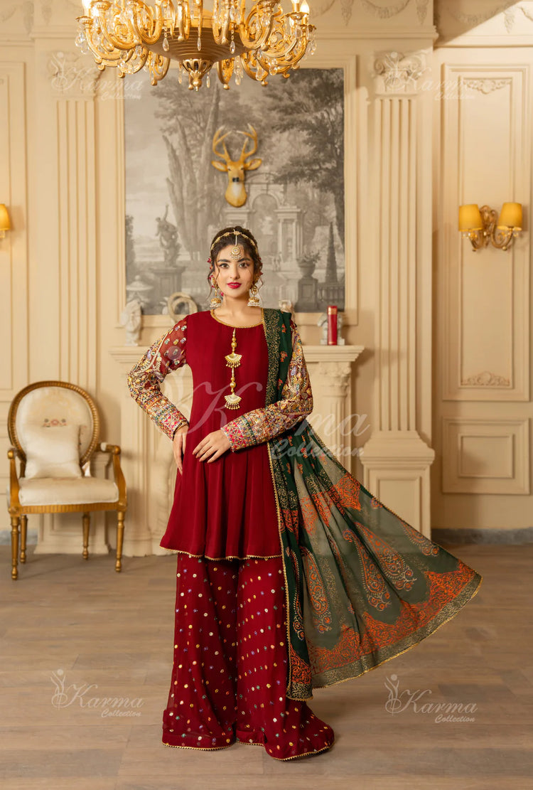 ROOHI KARMA- Oxblood Maroon