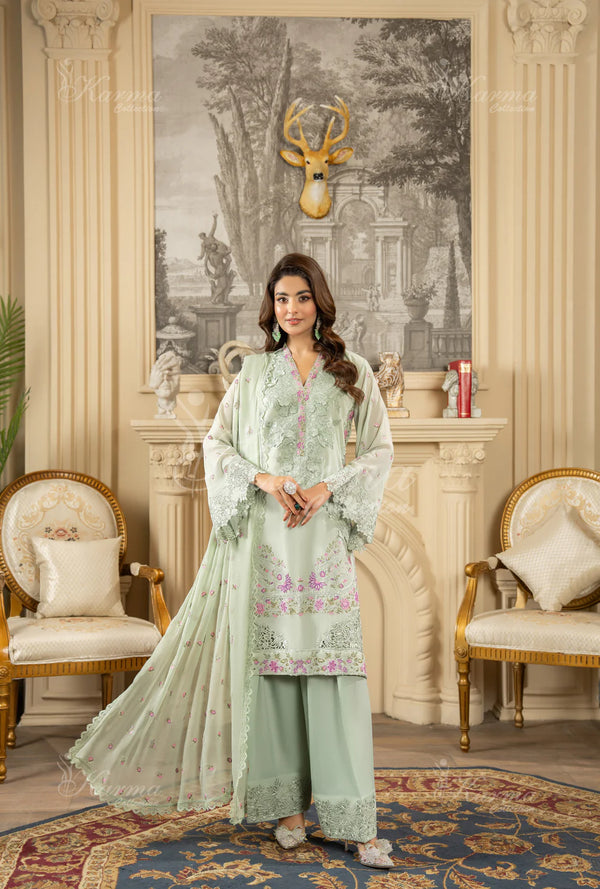 ROOHI KARMA- Pastel Sage Green