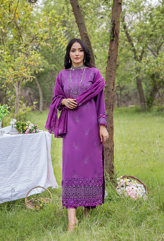 MAAH RUK LAWN EMBROIDERED UN-STITCHED BY HUMDUM-MR-08