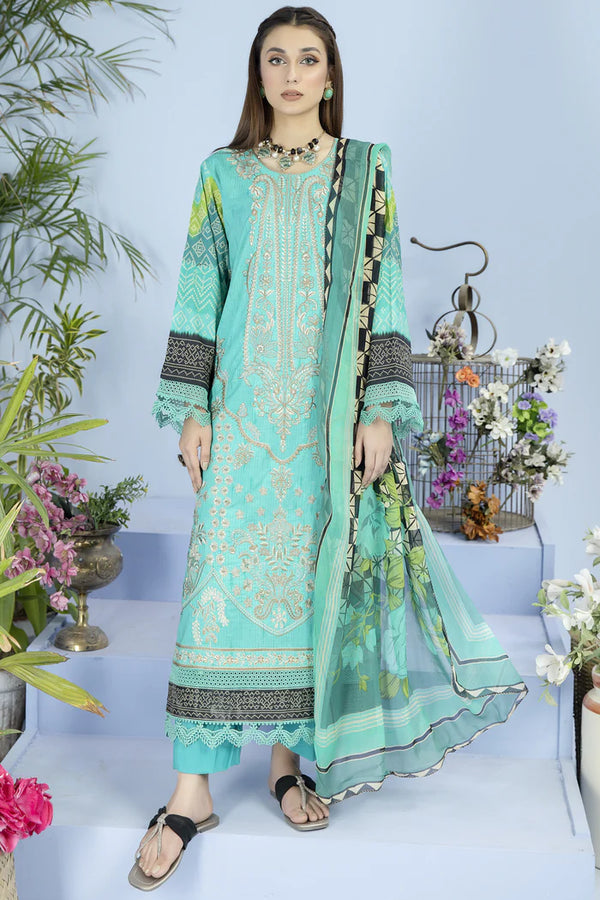 ALLURE BY JOHRA UN-STITCHED 3PC | JH-739-AU