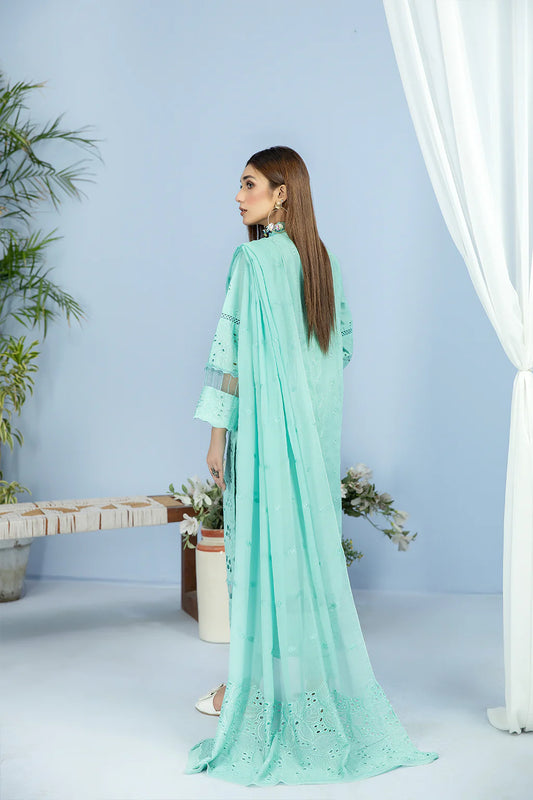 CELESTE UN-STITCHED CHIKANKARI LAWN EMBROIDERED BY JOHRA -Jh 736