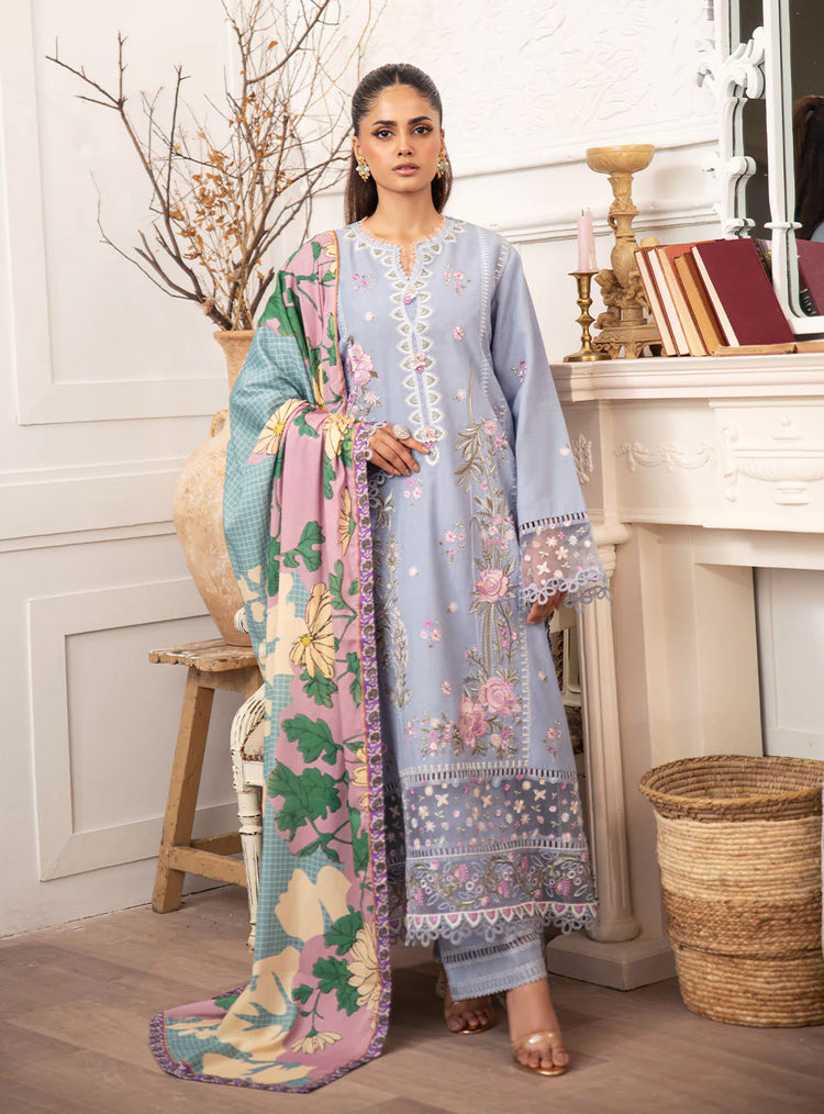 MERAKI BY ROHEENAZ FALL WINTER UN-STITCHED 3PC-RAYA