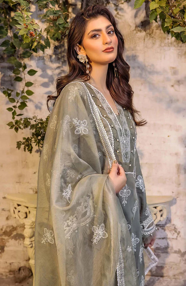 Adans Libas Embroidered Lawn Unstitched 3 Piece Suit - 4772