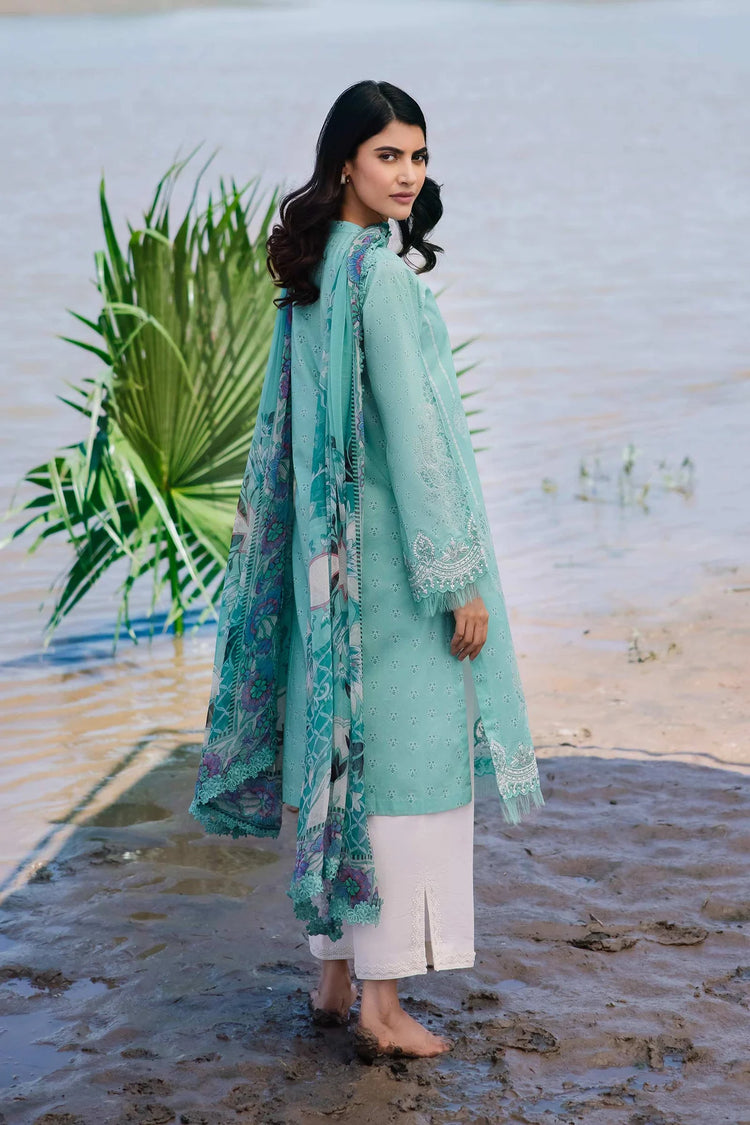 3 Piece Unstitched Embroidered Suit | 408-A
