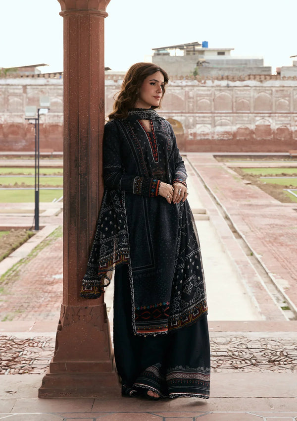 Aangan-Print Chiffon'26 By Kahf - KPS-5A GUL-E-SIYAH