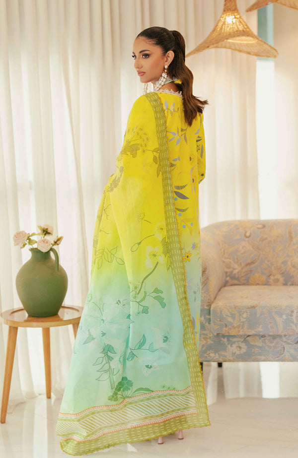 SUNSHINE BLOOM - COTTON SILK | UN-STITCHED-3PC | S-09
