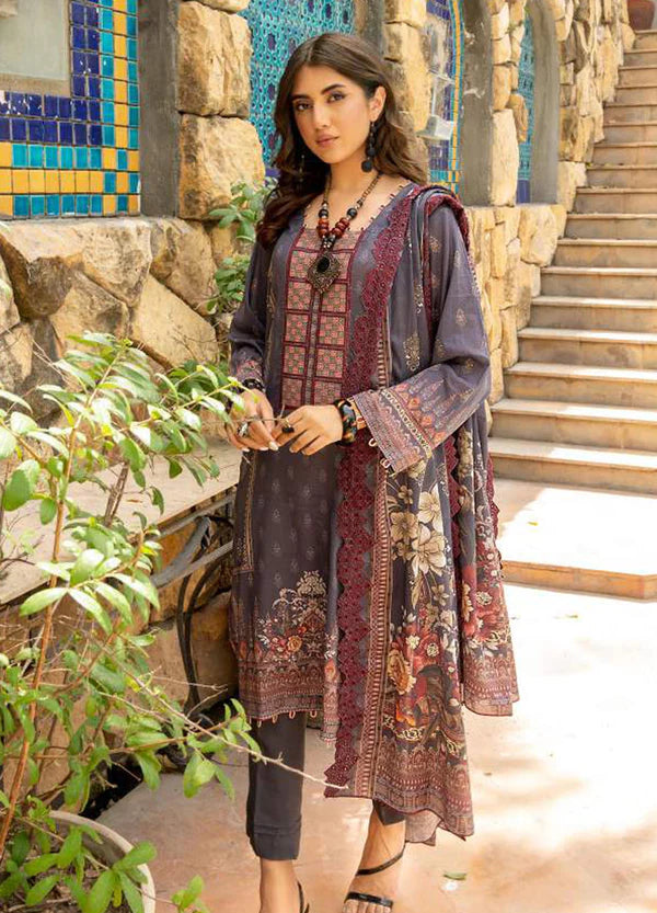 MAAHRU EMBRIODERED STITCHED LAWN BY || ZESH TEXTILE || ZT-09