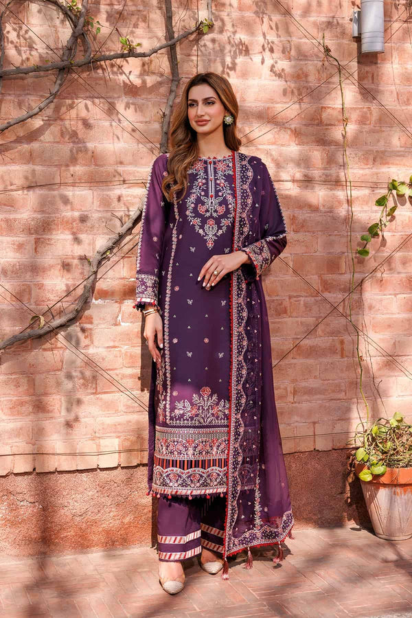 KAAVISH FESTIVE LAWN BY FARASHA| SHADOW BERRY