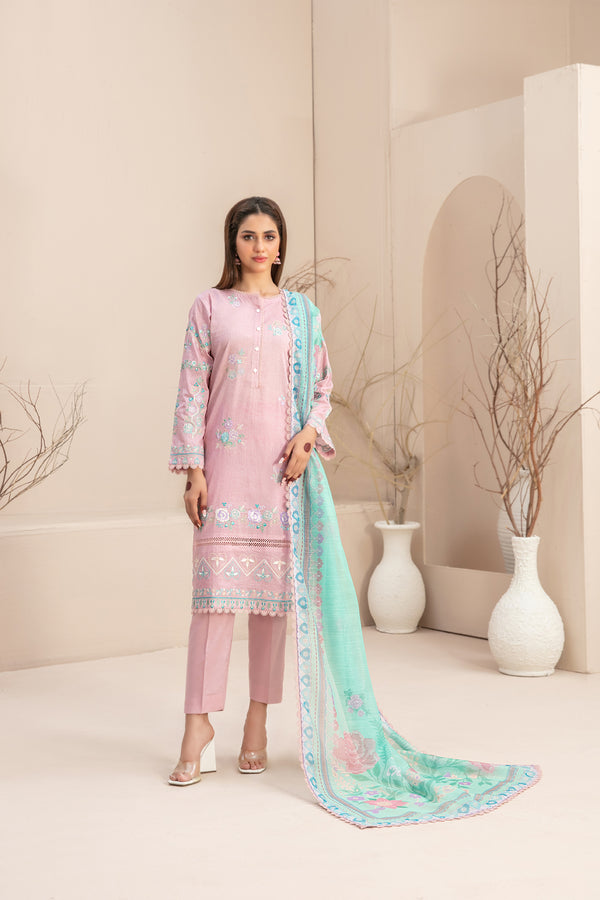 MAHLAA LAWN STITCHEDBY TAWAKKAL D-2789