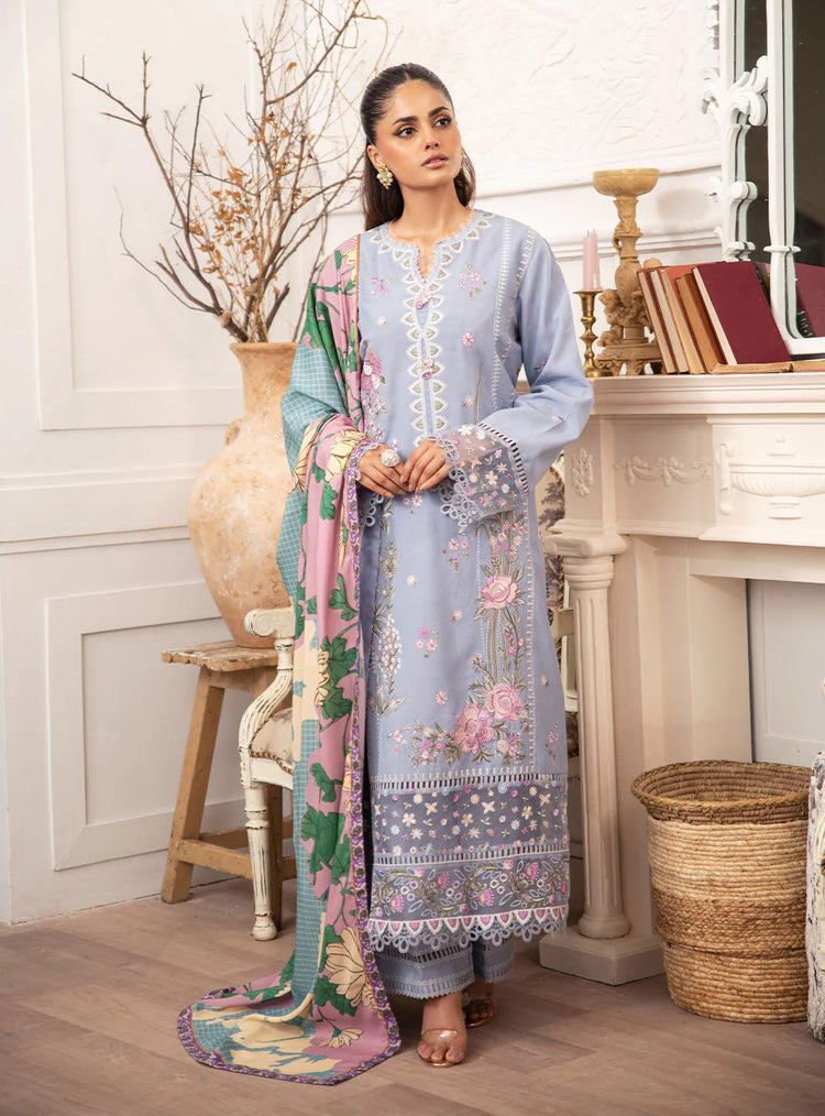 MERAKI BY ROHEENAZ FALL WINTER UN-STITCHED 3PC-RAYA