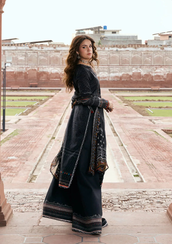 Aangan-Print Chiffon'26 By Kahf - KPS-5A GUL-E-SIYAH