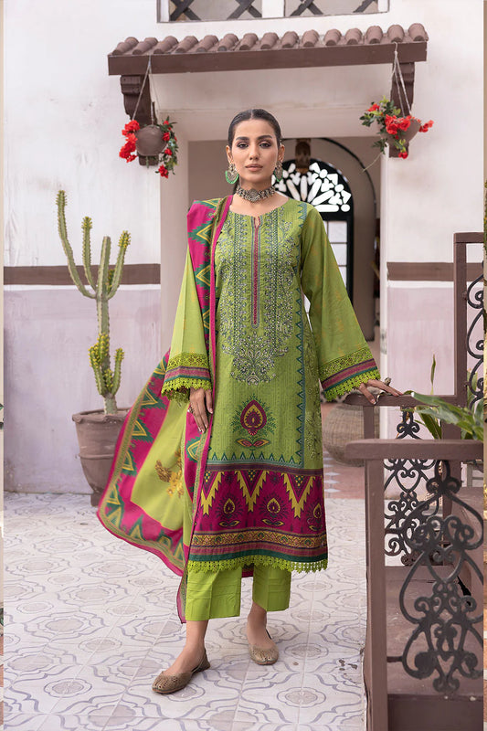 MAJESTIC UNSTITCHED LAWN EMBROIDERED BY JOHRA- JH-728