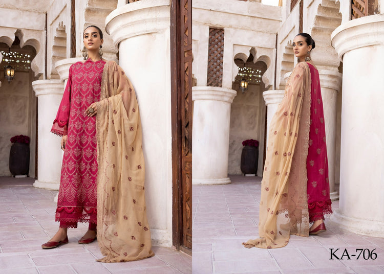 AVENTUS BY KHOOBSURAT UN-STITCHED 3PC | D-KA-706