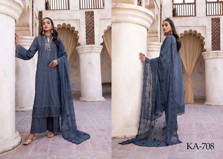 AVENTUS BY KHOOBSURAT UN-STITCHED 3PC | D-KA-708