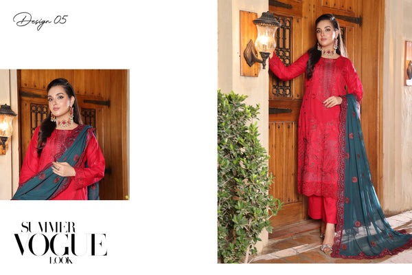 Republic By Dr Haris Unstitched 3 Piece Lawn Suit-REP-005